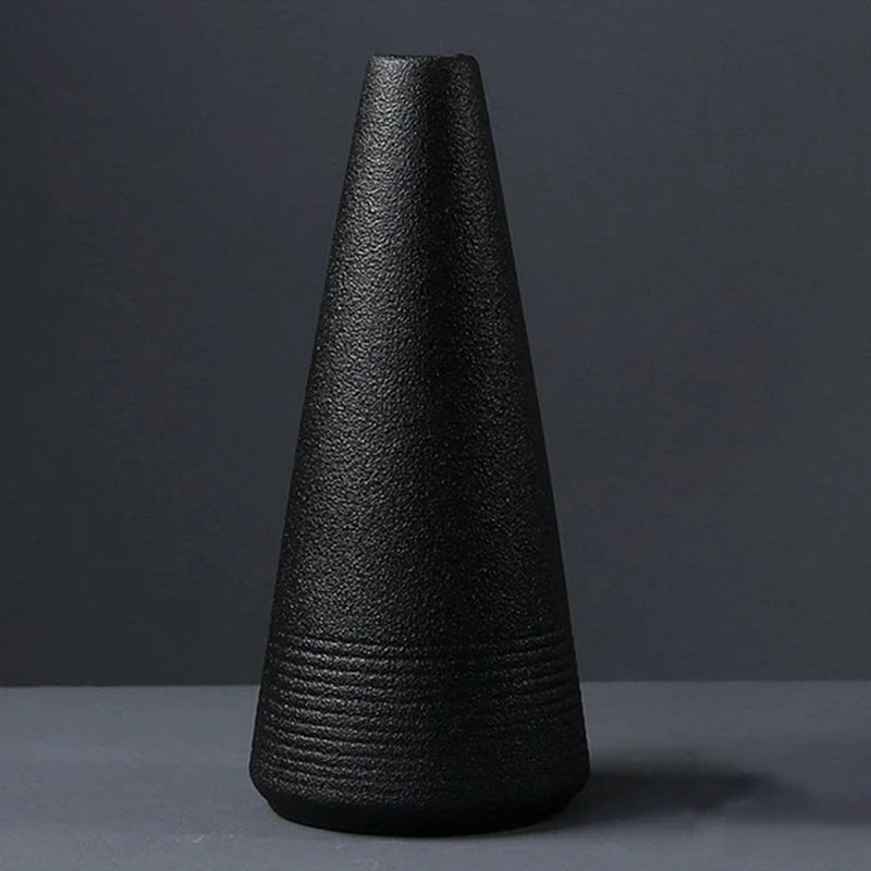 Black Ceramic Flower Vase Arrangement Small Flower Vase Planter Pot Home Garden Decoration Tabletop Vases Flower Container