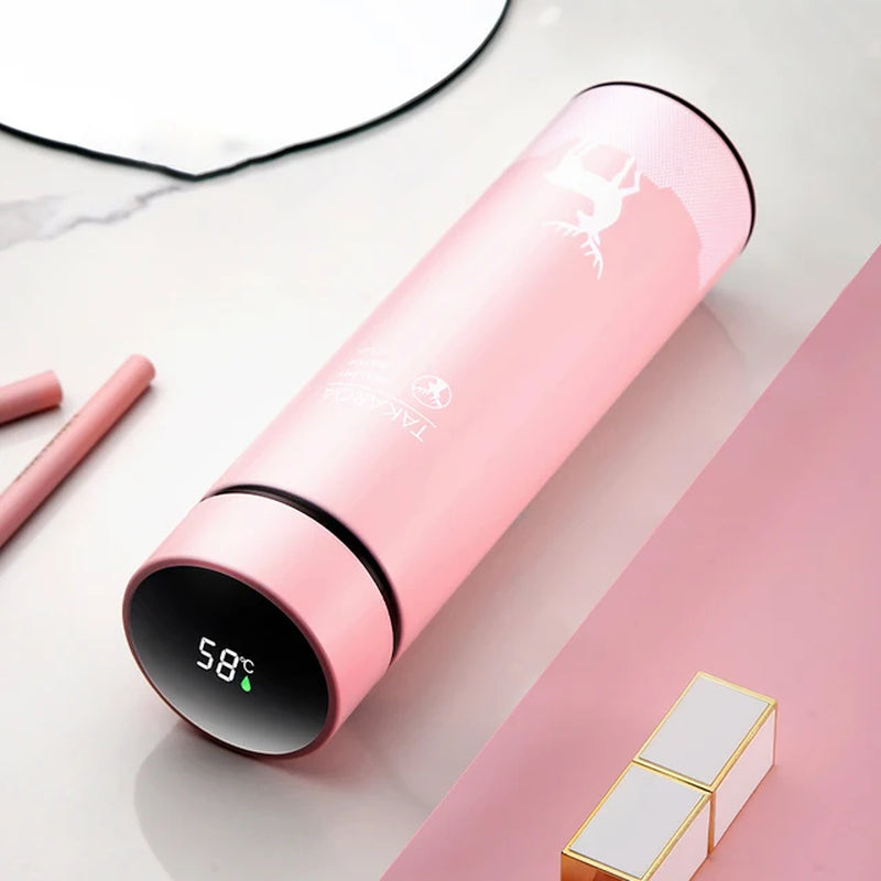 500Ml Thermos Stainless Steel Water Bottle Temperature Display Vacuum Flasks Portable Thermal Tumbler Smart Insulated Coffee Cup