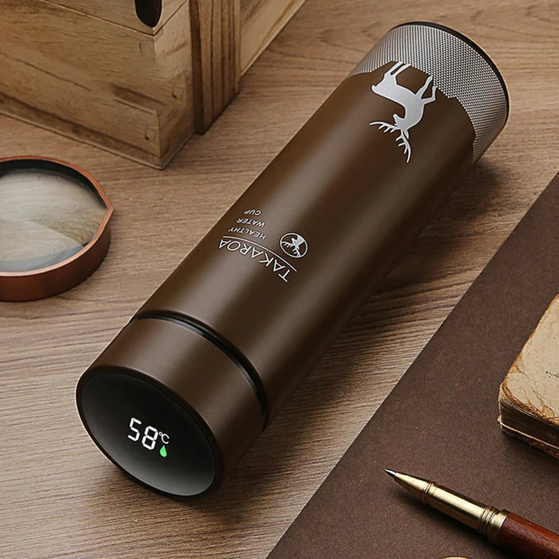 500Ml Thermos Stainless Steel Water Bottle Temperature Display Vacuum Flasks Portable Thermal Tumbler Smart Insulated Coffee Cup