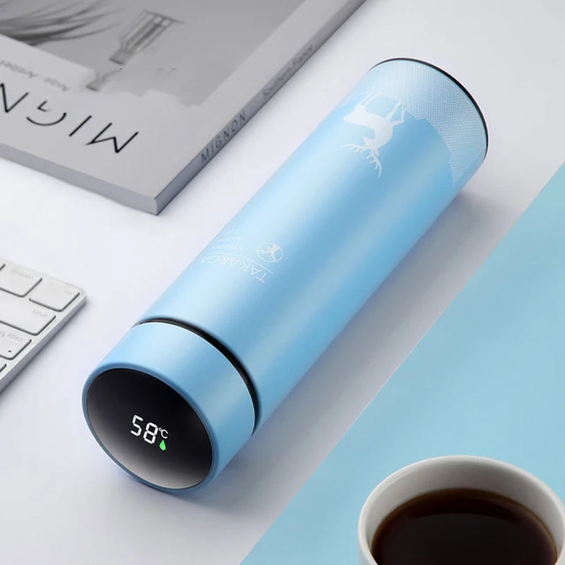 500Ml Thermos Stainless Steel Water Bottle Temperature Display Vacuum Flasks Portable Thermal Tumbler Smart Insulated Coffee Cup