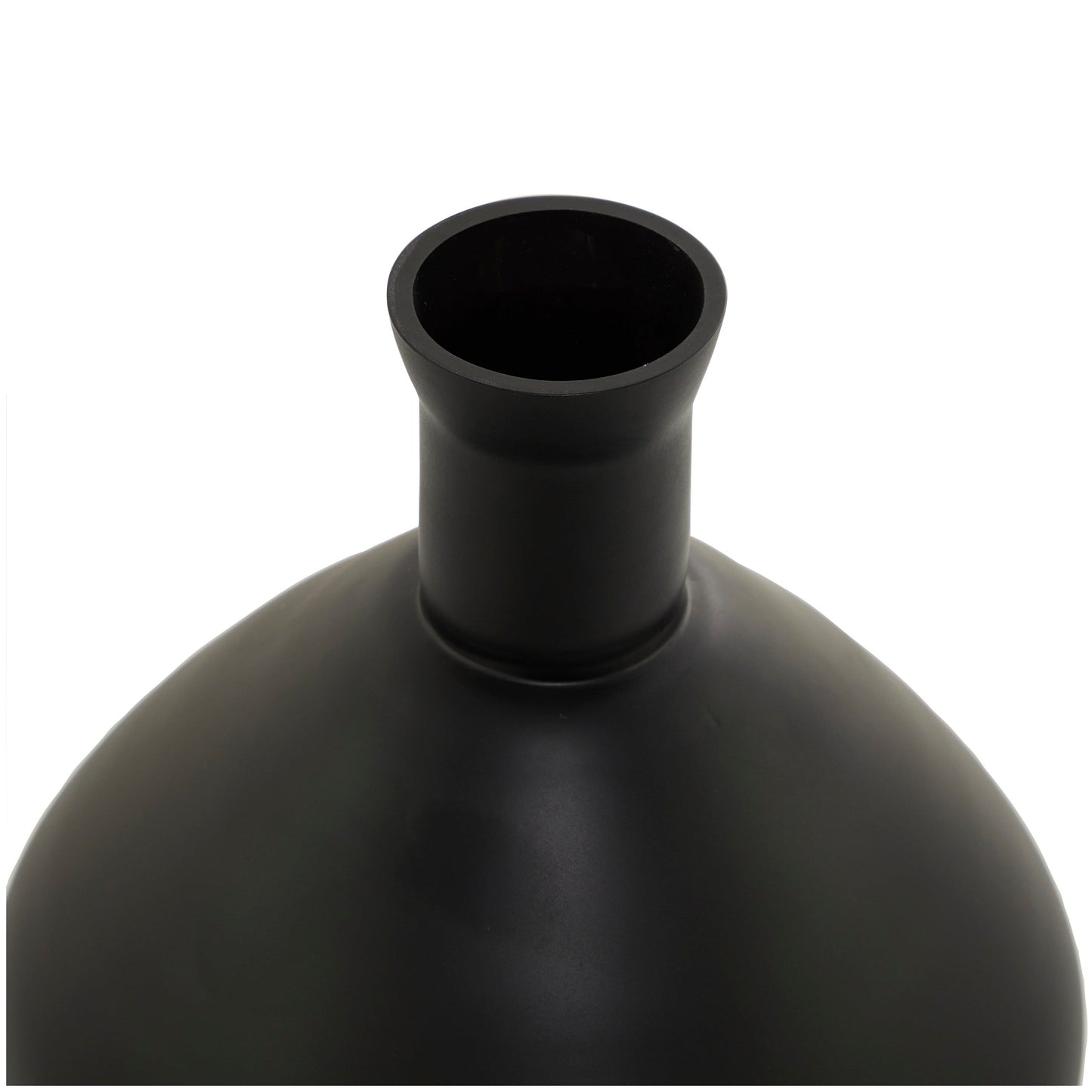 Black Glass Vase - 9"W, 15"H
