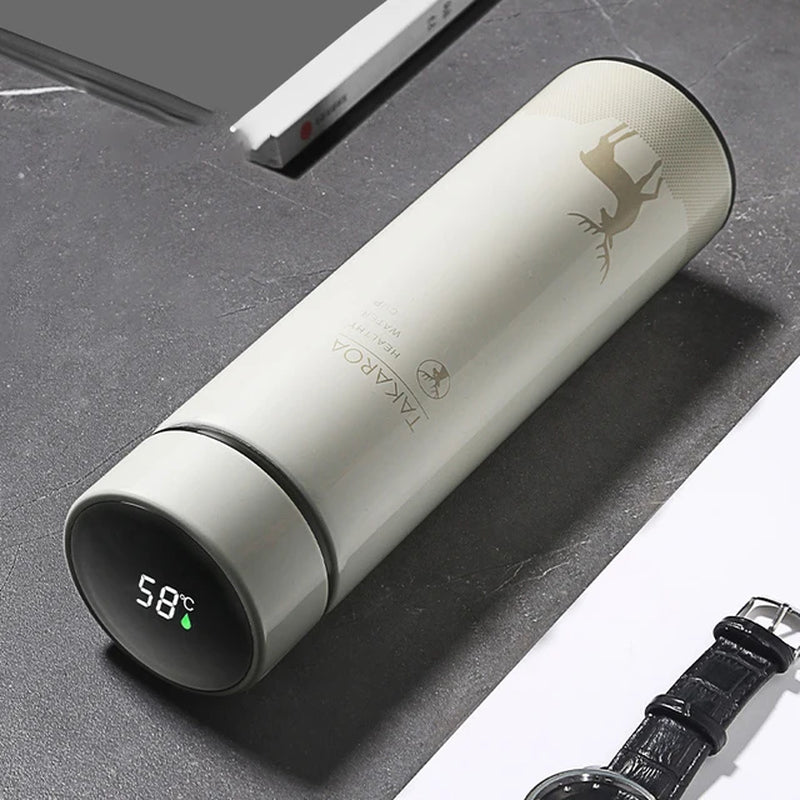 500Ml Thermos Stainless Steel Water Bottle Temperature Display Vacuum Flasks Portable Thermal Tumbler Smart Insulated Coffee Cup