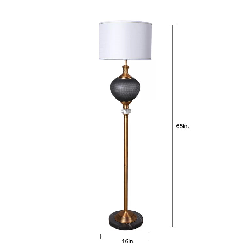 Brink 65'' Smoke Gray Traditional Floor Lamp