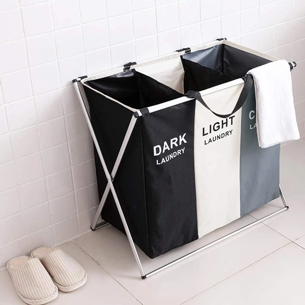 135L Large Clothes Laundry Hamper Sorter Waterproof Laundry Storage Bag Basket Sorter for Laundry Room Organization