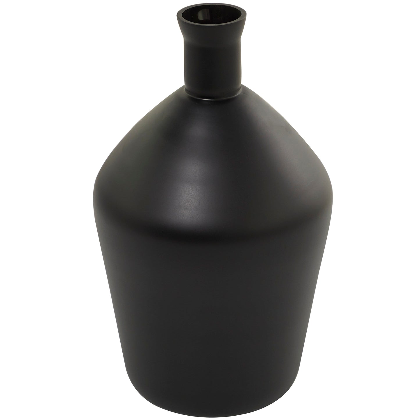 Black Glass Vase - 9"W, 15"H