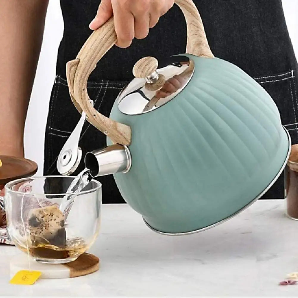 Stainless Steel Water Kettles with Whistle Appetite Vintage Cookware for Kitchen Induction Cooker for Gas Stove Camping Tea Pot