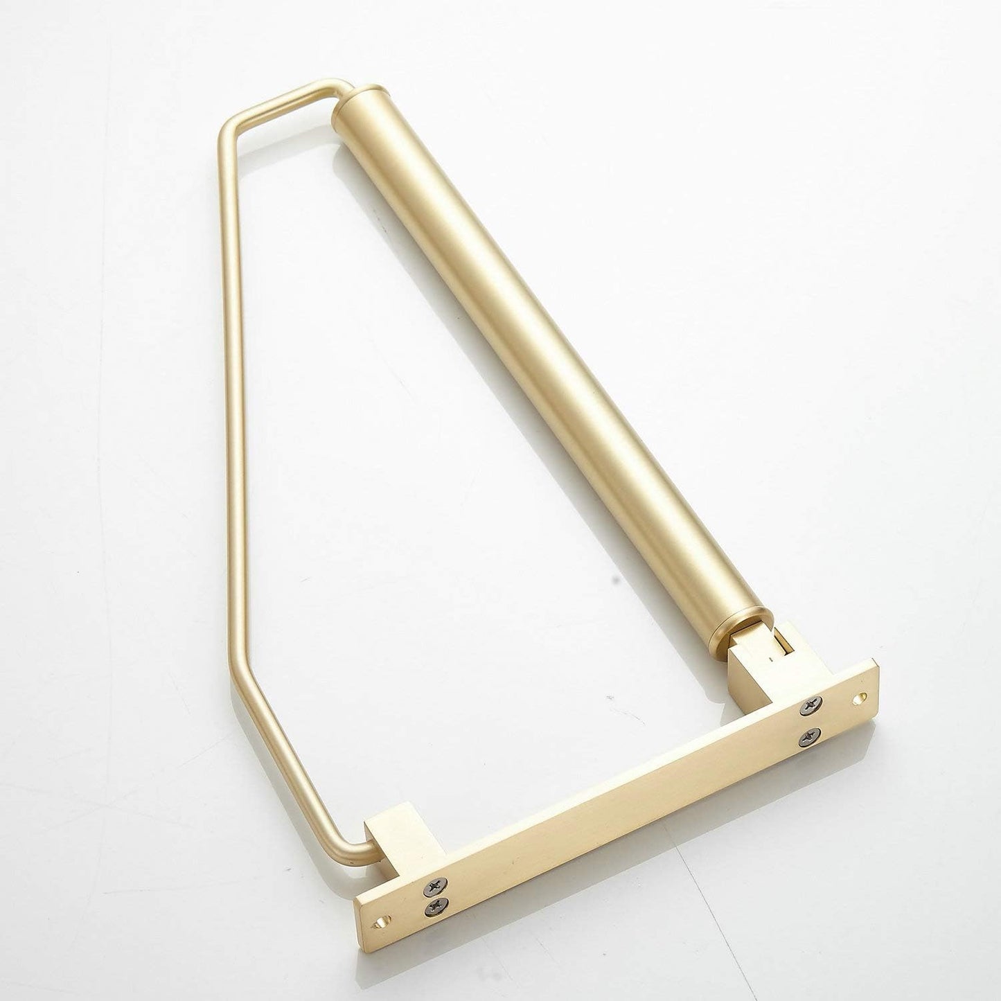 Folding Wall Mounted Clothes Hanger Rack Clothes Hook Solid Brass with Swing Arm Holder Clothing Hanging System Closet Storage Organizer Heavy Duty Drying Rack Wall Mount,Brushed Gold
