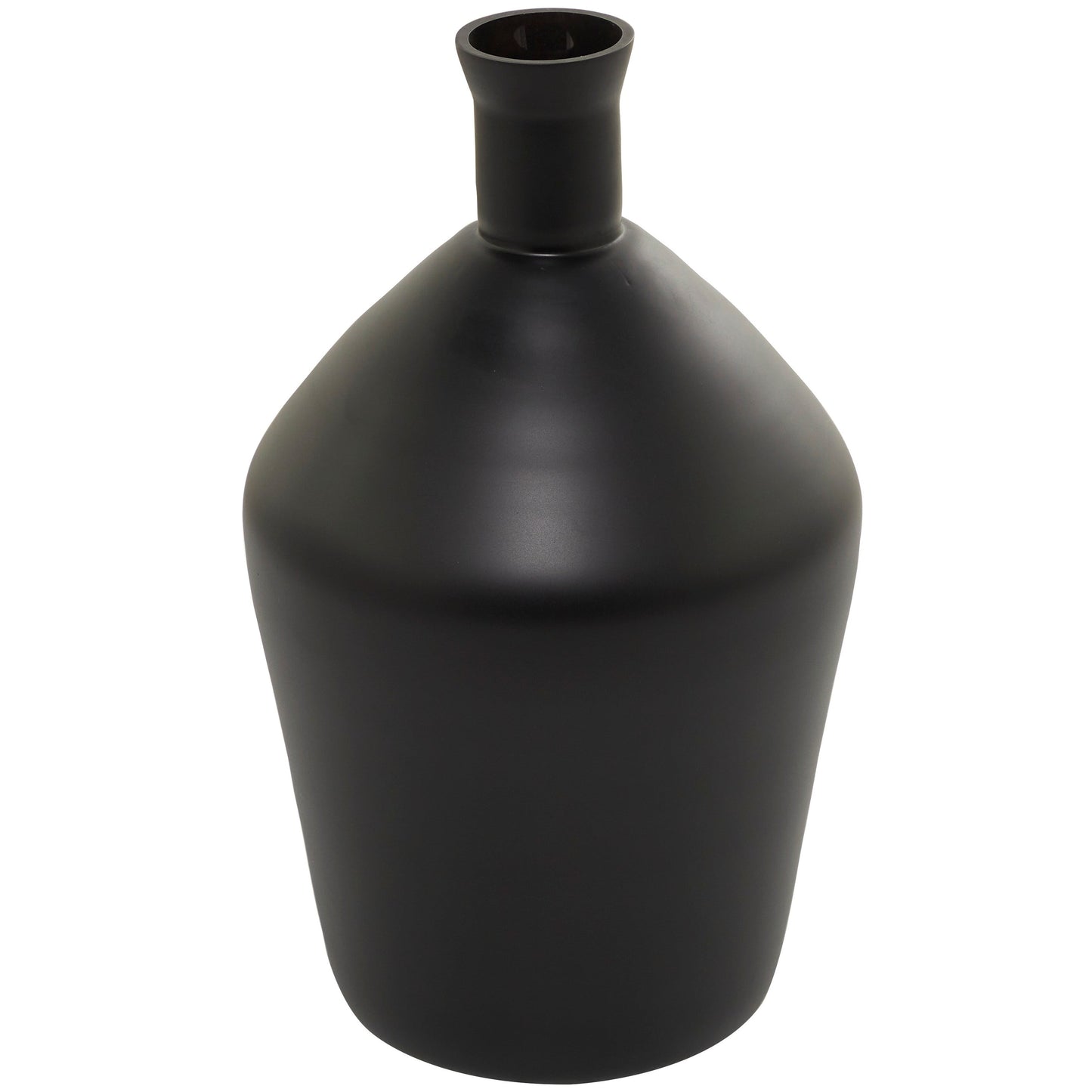 Black Glass Vase - 9"W, 15"H