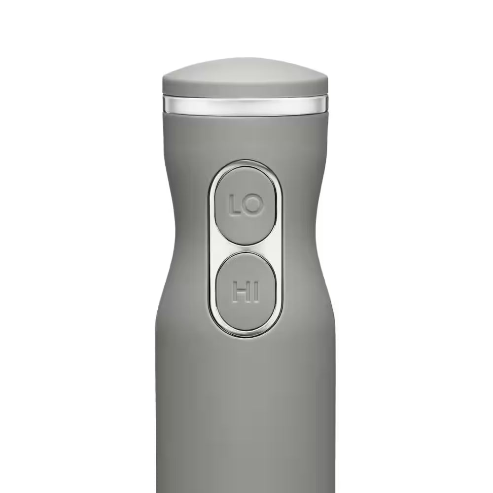 Immersion Blender, 2-Speeds, Stainless Steel Blades, Grey, 300W