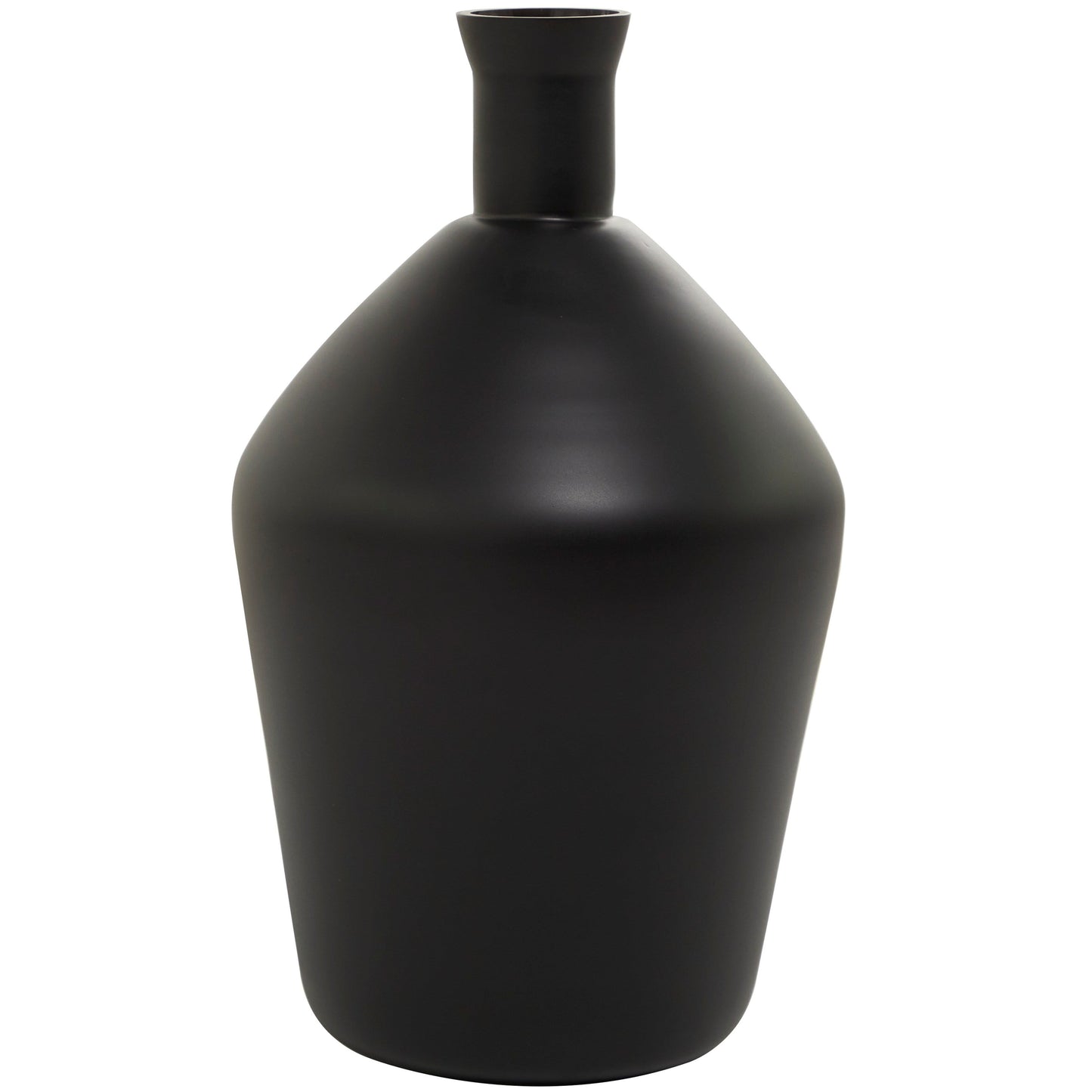 Black Glass Vase - 9"W, 15"H
