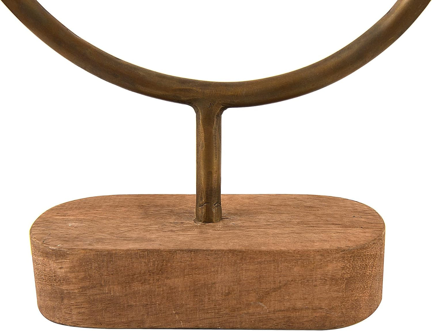 Asymmetrical Wood and Metal Candle Holder