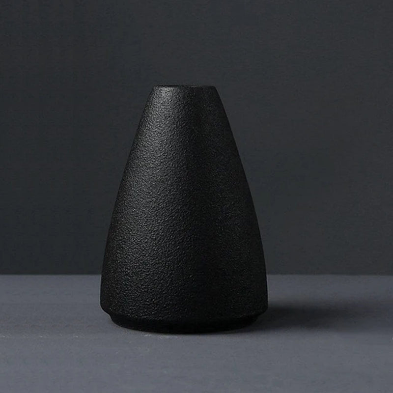 Black Ceramic Flower Vase Arrangement Small Flower Vase Planter Pot Home Garden Decoration Tabletop Vases Flower Container