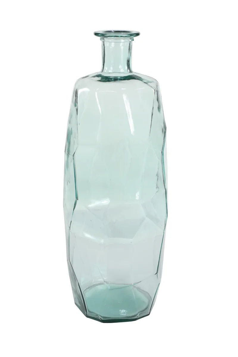 Ayana Clear Recycled Glass Handmade Spanish Vase