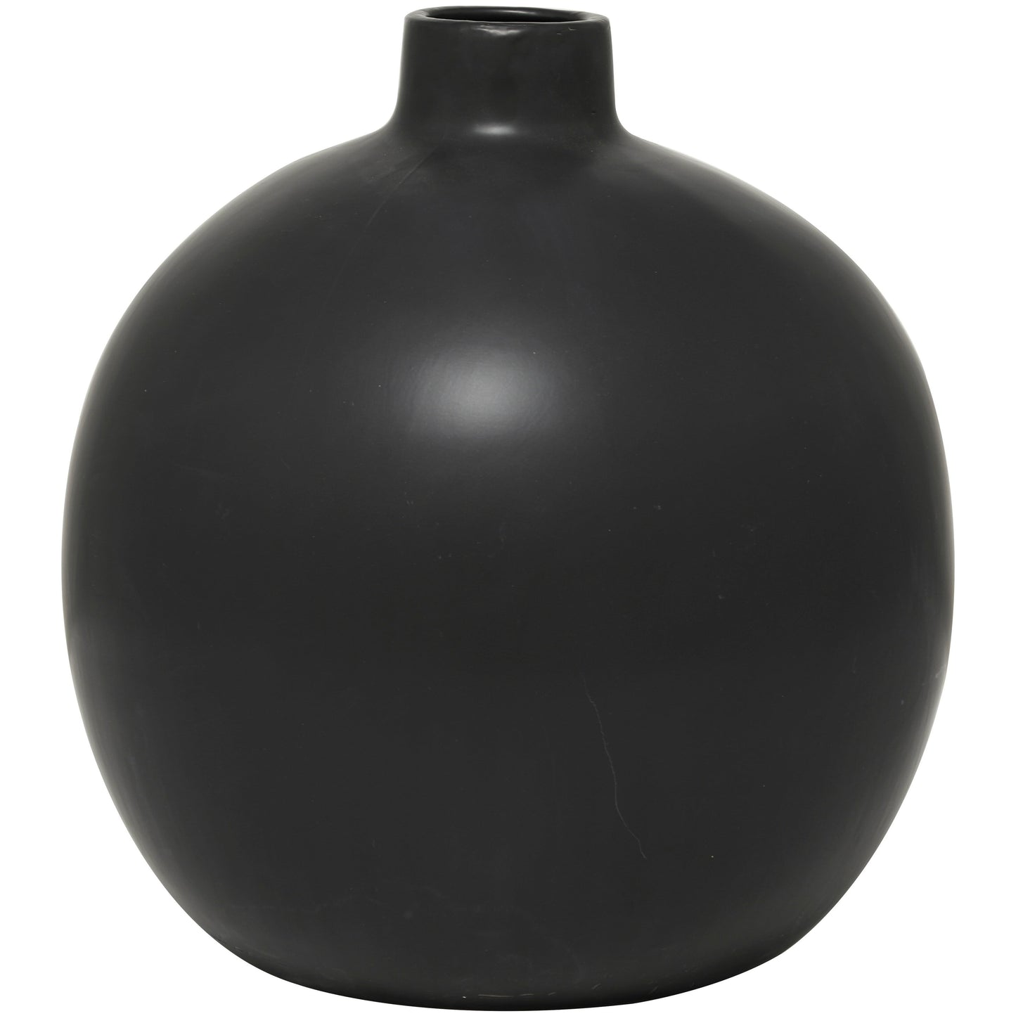 Black Ceramic Matte Vase - 16"W, 17"H