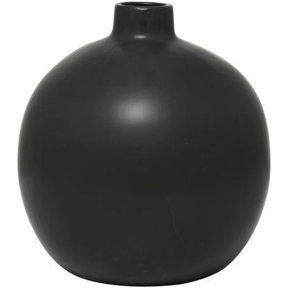 Black Ceramic Matte Vase - 16"W, 17"H