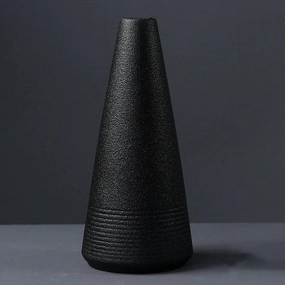 Black Ceramic Flower Vase Arrangement Small Flower Vase Planter Pot Home Garden Decoration Tabletop Vases Flower Container