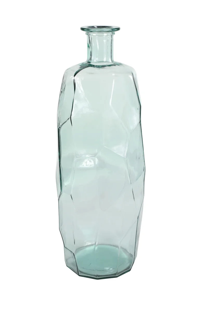Ayana Clear Recycled Glass Handmade Spanish Vase