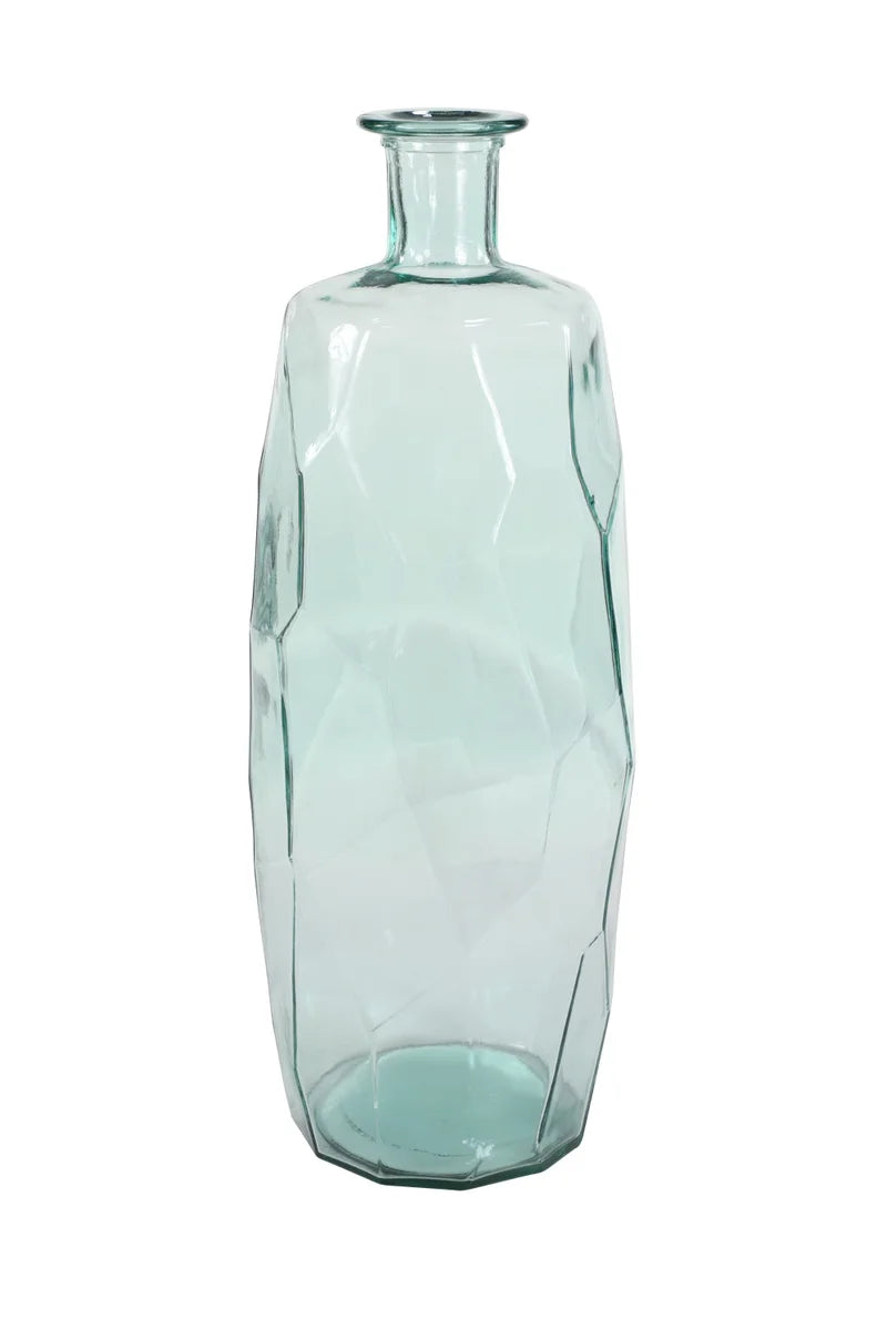 Ayana Clear Recycled Glass Handmade Spanish Vase