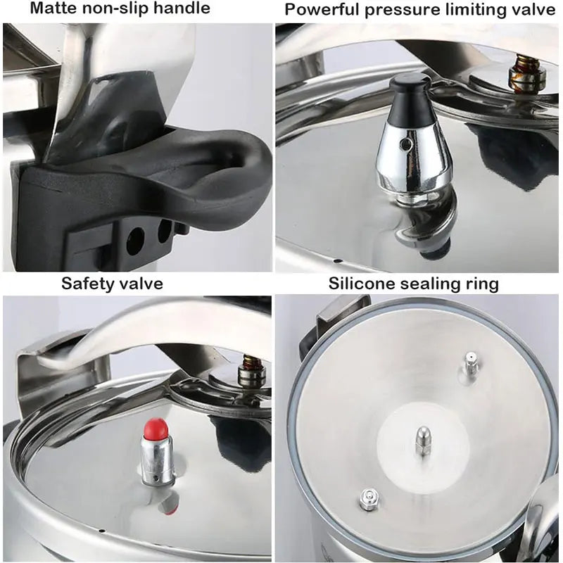 Large 3L/5L/7L Professional Pressure Cooker Heavy-Duty Aluminum Explosion-Proof Cooking Pots for Gas Cooker Pot