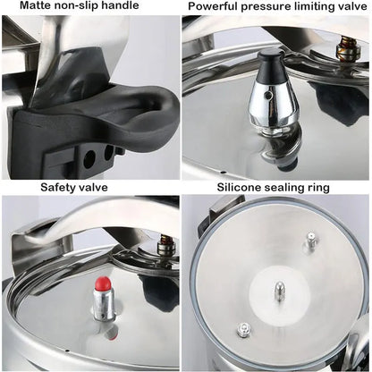 Large 3L/5L/7L Professional Pressure Cooker Heavy-Duty Aluminum Explosion-Proof Cooking Pots for Gas Cooker Pot