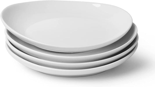 151.401 Porcelain Dessert Salad Plates - 7.8 Inch - Set of 4, White