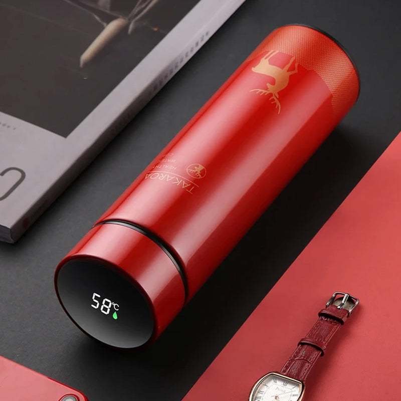 500Ml Thermos Stainless Steel Water Bottle Temperature Display Vacuum Flasks Portable Thermal Tumbler Smart Insulated Coffee Cup