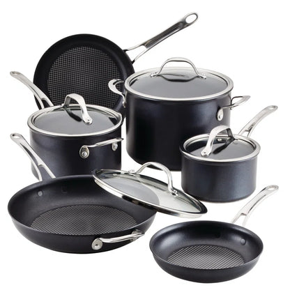 X Hybrid Nonstick Cookware Induction Pots and Pans Set, 10 Piece