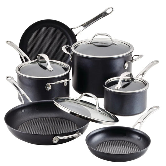 X Hybrid Nonstick Cookware Induction Pots and Pans Set, 10 Piece
