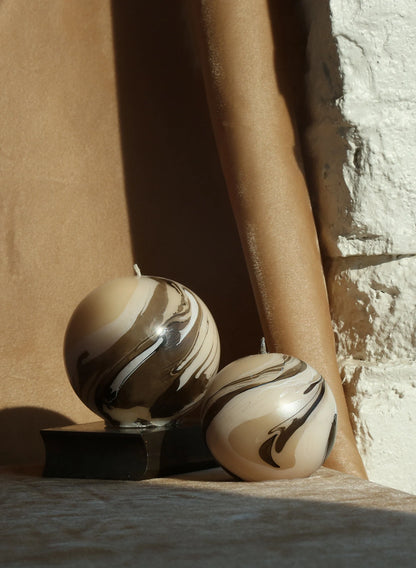 Metallic Marble Sphere Candle