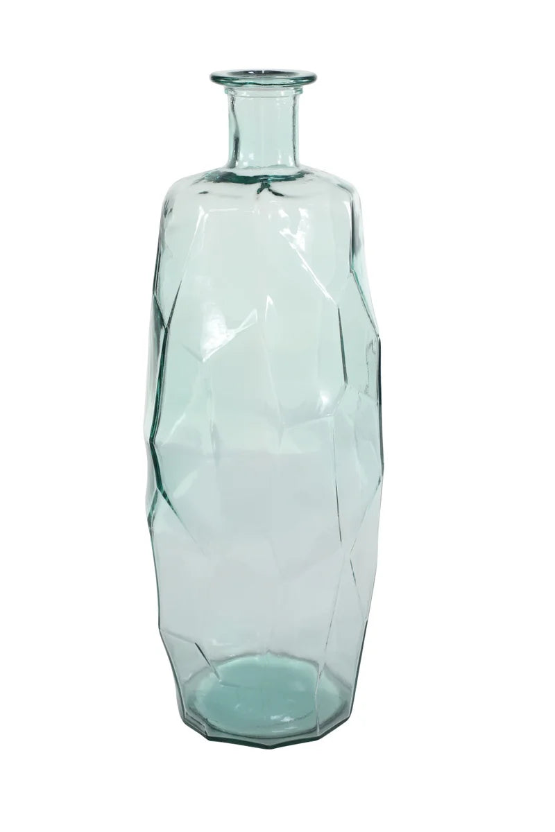 Ayana Clear Recycled Glass Handmade Spanish Vase