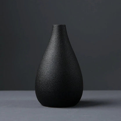 Black Ceramic Flower Vase Arrangement Small Flower Vase Planter Pot Home Garden Decoration Tabletop Vases Flower Container