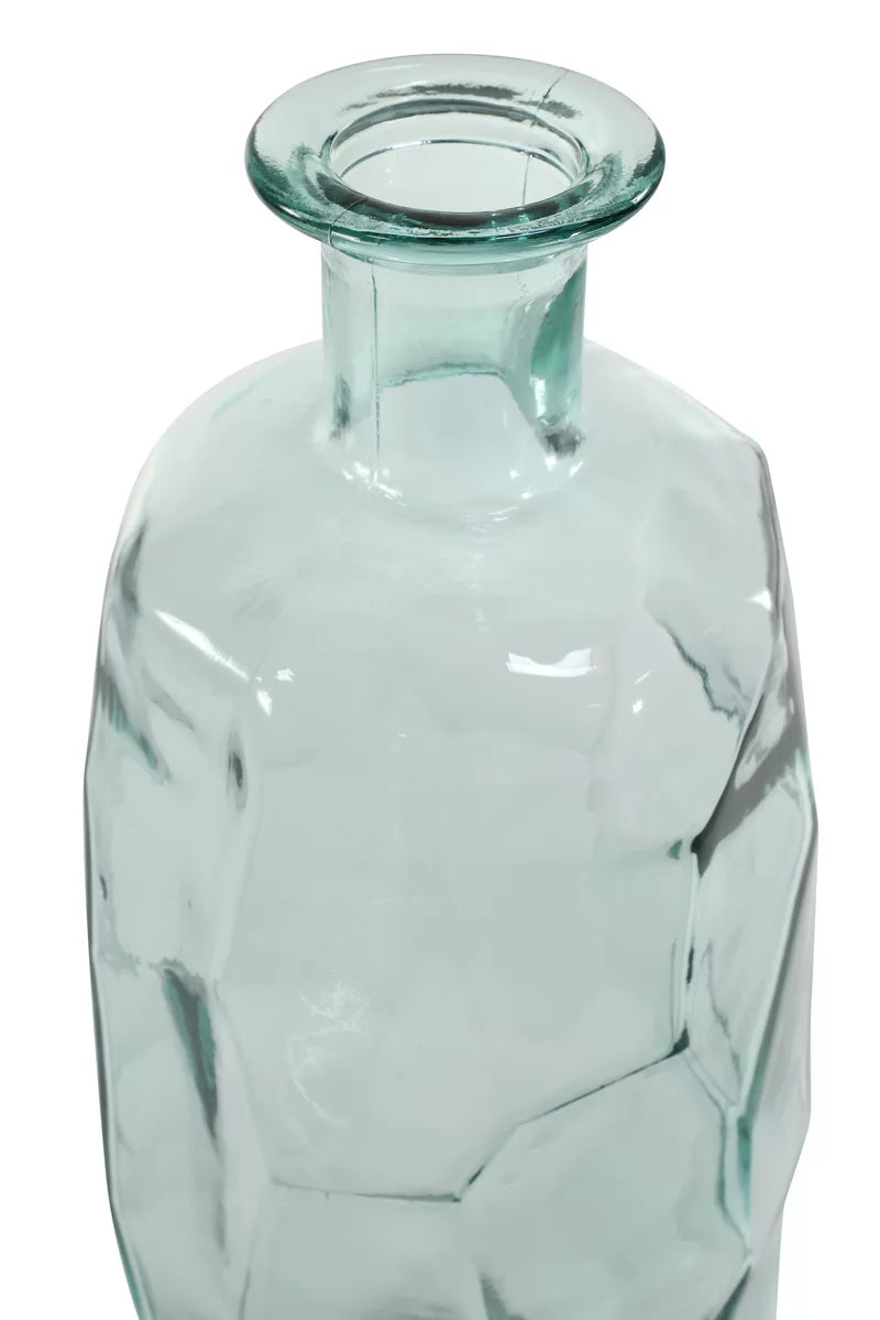 Ayana Clear Recycled Glass Handmade Spanish Vase