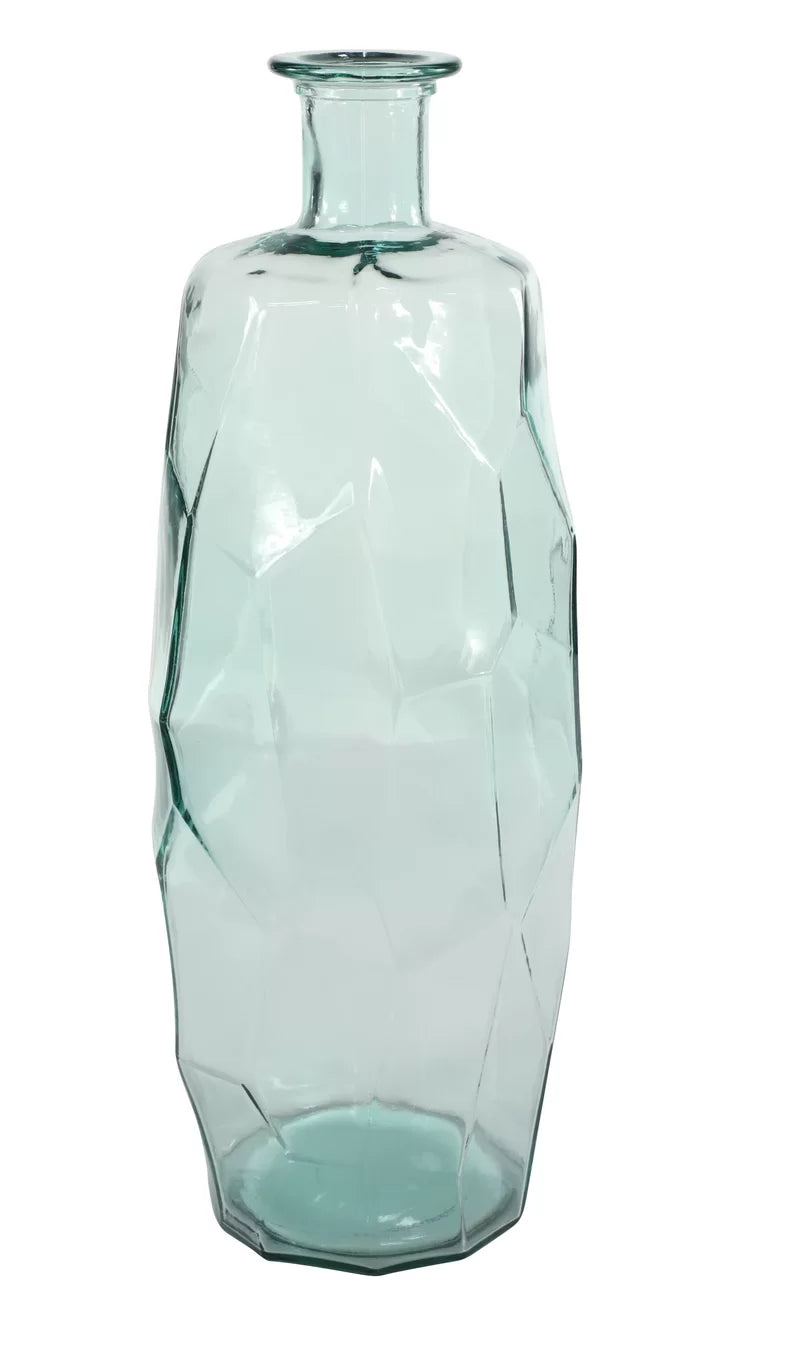 Ayana Clear Recycled Glass Handmade Spanish Vase