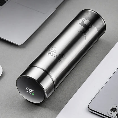 500Ml Thermos Stainless Steel Water Bottle Temperature Display Vacuum Flasks Portable Thermal Tumbler Smart Insulated Coffee Cup