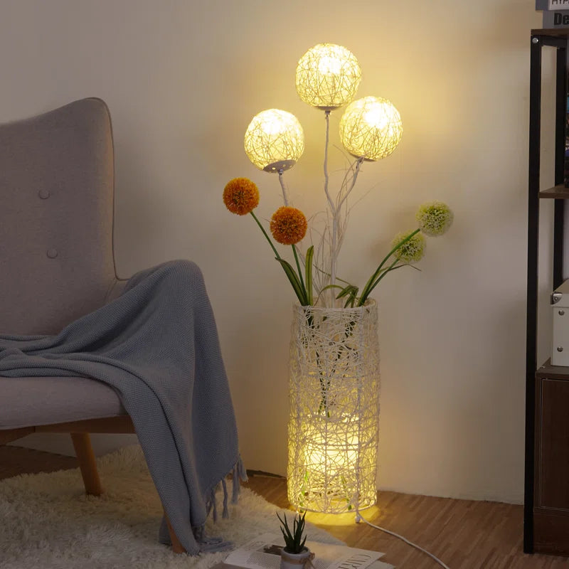 Coto 42.9'' White Novelty Floor Lamp Set