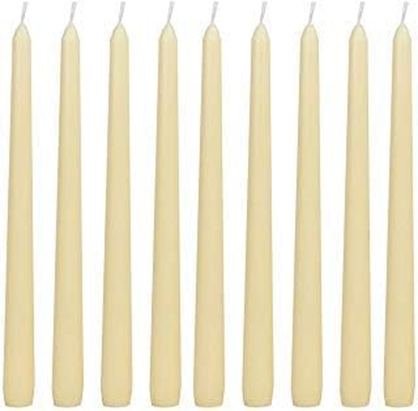 Ivory Taper Candles - 30 Pack Unscented Dripless Taper Candles - Long Candle Sticks - Perfect Tapered Candles for Home, Centerpieces, Tall Candles for Weddings, Parties Candlesticks, Stick Candles