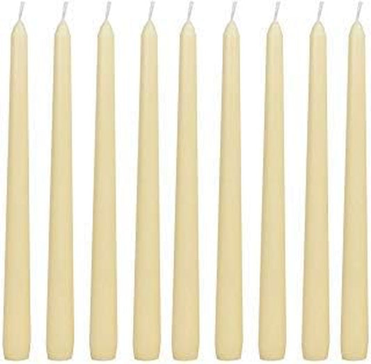 Ivory Taper Candles - 30 Pack Unscented Dripless Taper Candles - Long Candle Sticks - Perfect Tapered Candles for Home, Centerpieces, Tall Candles for Weddings, Parties Candlesticks, Stick Candles