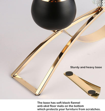 Candle Sticks Holder Black Candle Holder Candelabras with 3 Arm Beautiful Unique Fireplace Decorations Dining Table Decorations for Living Room Fireplace Centerpiece Table Decorations (A Gold & Black)