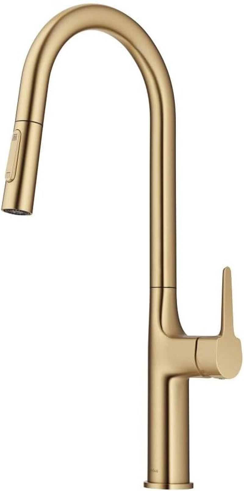 KPF-3101BG Oletto Modern Pull-Down Single Handle Kitchen Faucet, 19.5 Inch, Brushed Gold