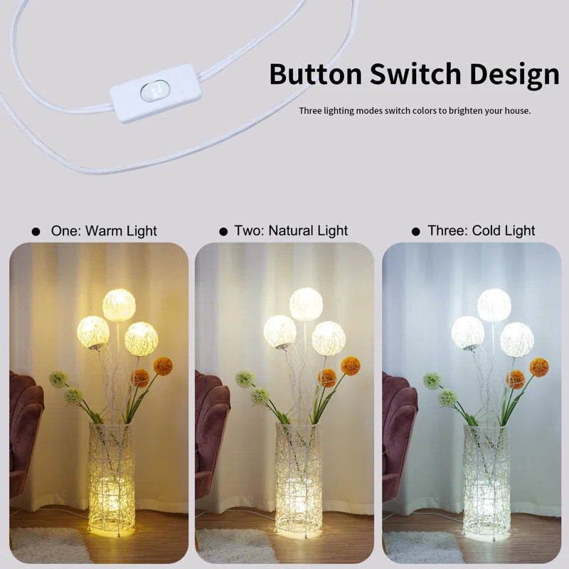 Coto 42.9'' White Novelty Floor Lamp Set