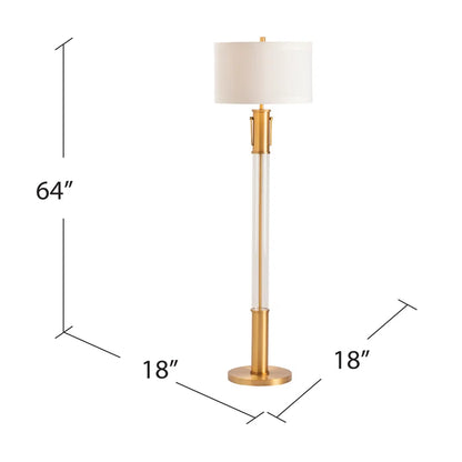 64'' Satin Gold Traditional Floor Lamp