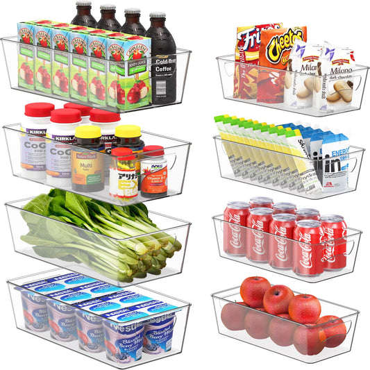 Simplehouseware Freezer Storage Organizer, Set of 8 (4Medium, 4Large)