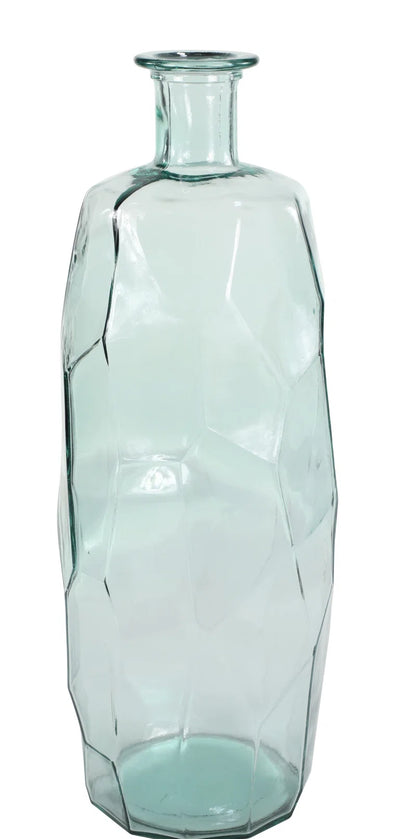 Ayana Clear Recycled Glass Handmade Spanish Vase