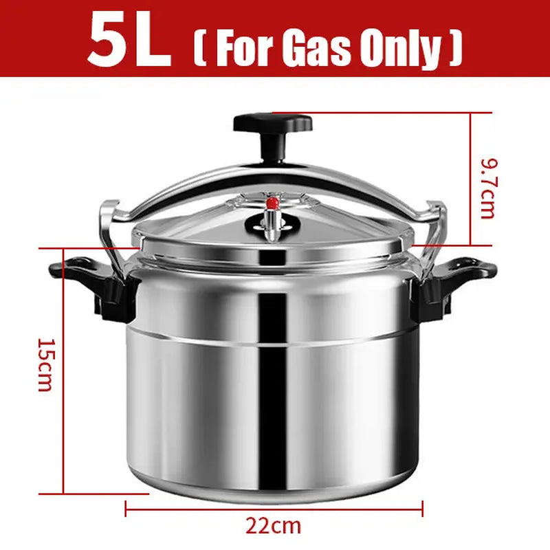 Large 3L/5L/7L Professional Pressure Cooker Heavy-Duty Aluminum Explosion-Proof Cooking Pots for Gas Cooker Pot