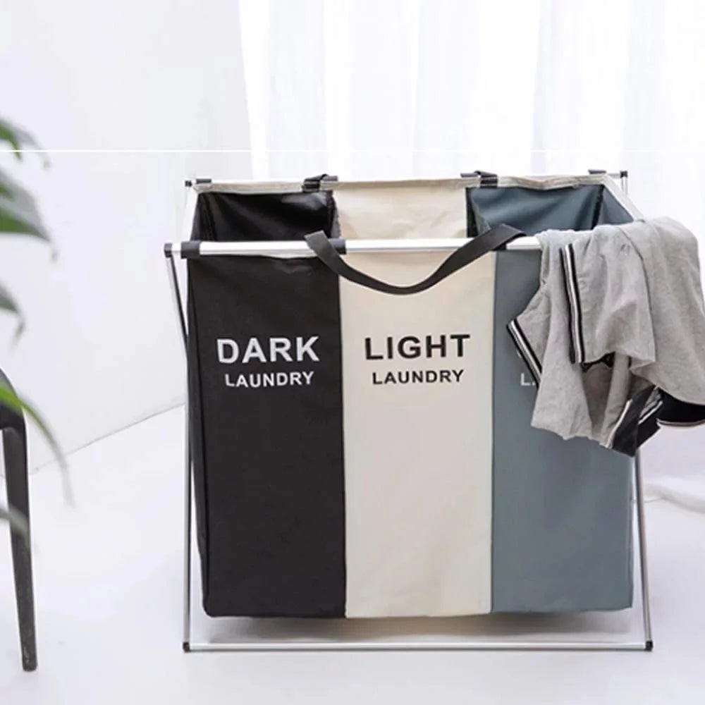 135L Large Clothes Laundry Hamper Sorter Waterproof Laundry Storage Bag Basket Sorter for Laundry Room Organization