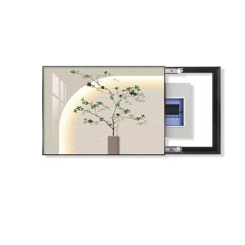 Nordic Green Plant Electricity Meter Box Decorative Painting Simple Modern Dining Room Distribution Box Hanging Painting