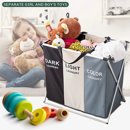 135L Large Clothes Laundry Hamper Sorter Waterproof Laundry Storage Bag Basket Sorter for Laundry Room Organization
