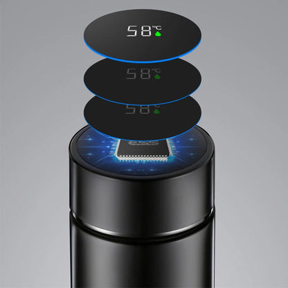 500Ml Thermos Stainless Steel Water Bottle Temperature Display Vacuum Flasks Portable Thermal Tumbler Smart Insulated Coffee Cup