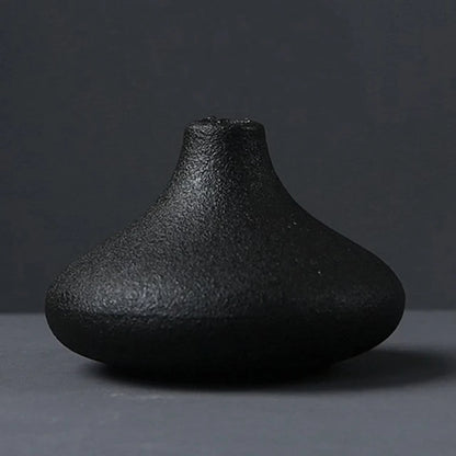 Black Ceramic Flower Vase Arrangement Small Flower Vase Planter Pot Home Garden Decoration Tabletop Vases Flower Container