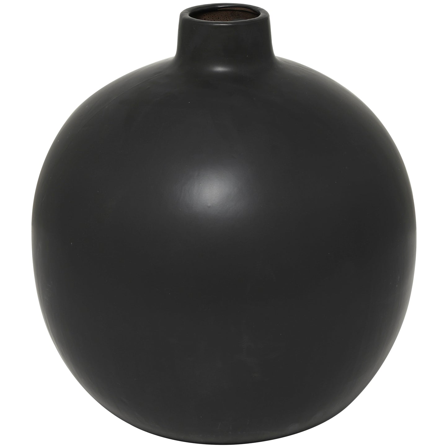 Black Ceramic Matte Vase - 16"W, 17"H
